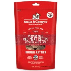 Stella & Chewy's Raw Dinners Freeze-Dried Dog Food 34 Stella & Chewy's Raw Dinners Freeze-Dried Dog Food -Pet Dog Supplies 14oz RedMeat