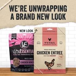 Vital Essentials Freeze Dried Mini Nibblets Dog Entree -Pet Dog Supplies 8006 VE Dog FD ChickenMiniNibs 14oz 23v.2