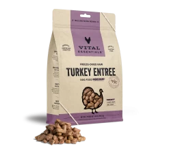 Vital Essentials Freeze Dried Mini Nibblets Dog Entree -Pet Dog Supplies 8015ProductDetailPage Dog FreezeDriedEntree MiniNibs Turkey 14oz Hero