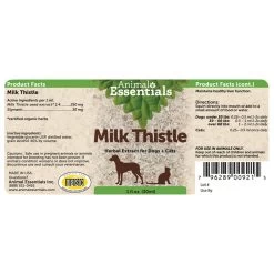 Animal Essentials Milk Thistle Herbal Supplement For Dogs & Cats -Pet Dog Supplies AnimalEssentialsMilkThistleHerbalSupplementLiquidIngredients