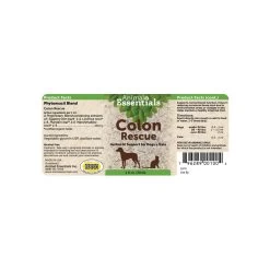 Animal Essentials Colon Rescue Herbal Digestive Aid For Dogs & Cats -Pet Dog Supplies Animal Essentials Colon Rescue Liquid Label