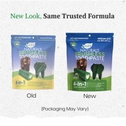 Ark Naturals Brushless Toothpaste Dental Chews For Dogs -Pet Dog Supplies ArkNaturalsBrushlessToothpasteMediumNewLook
