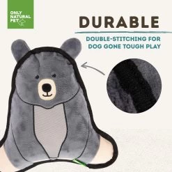 Only Natural Pet Mountain Friends Recycled Plush Dog Toys -Pet Dog Supplies BeatricetheBearMountainFriendsPlushDogToyDurable