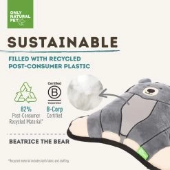 Only Natural Pet Mountain Friends Recycled Plush Dog Toys -Pet Dog Supplies BeatricetheBearMountainFriendsPlushDogToySustainable