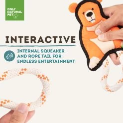 Only Natural Pet Mountain Friends Recycled Plush Dog Toys -Pet Dog Supplies BeckhamtheBeaverMountainFriendsPlushDogToyInteractive