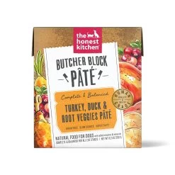 The Honest Kitchen Butcher Block Pate Dog Wet Food -Pet Dog Supplies ButcherBlockPateTurkey Duck RootVeggiesPate10.5ozCarton