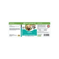 Only Natural Pet Ubiquinone CoQ10 Supplement For Dogs & Cats 17 Only Natural Pet Ubiquinone CoQ10 Supplement For Dogs & Cats -Pet Dog Supplies COQ10 Label