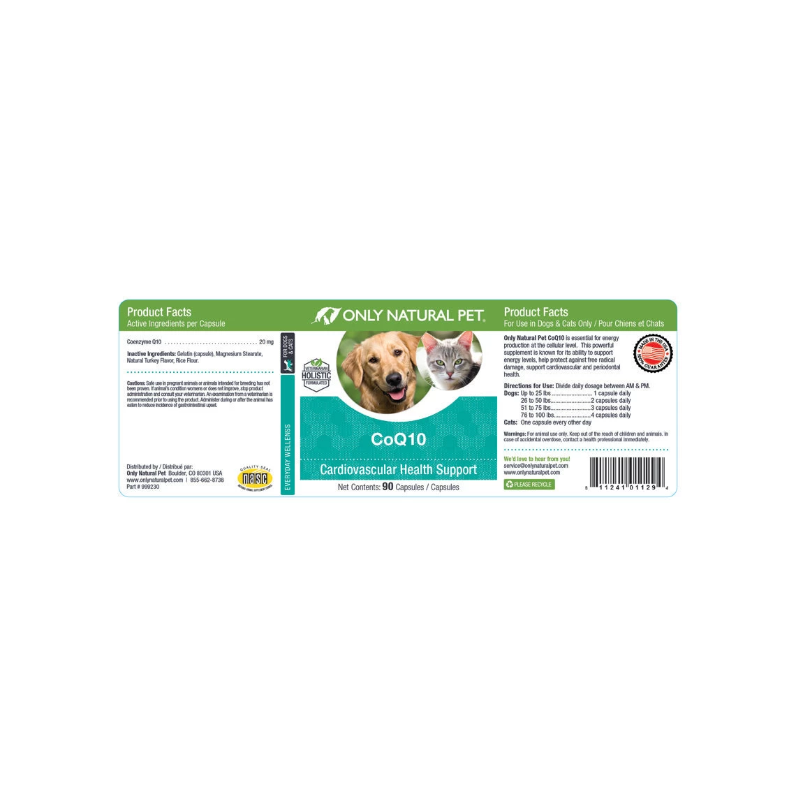Only Natural Pet Ubiquinone CoQ10 Supplement For Dogs & Cats 8 Only Natural Pet Ubiquinone CoQ10 Supplement For Dogs & Cats - Image 8