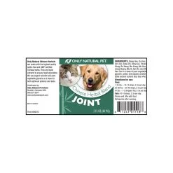 Only Natural Pet Joint Chinese Herbal Blend Mobility Formula For Dogs & Cats 14 Only Natural Pet Joint Chinese Herbal Blend Mobility Formula For Dogs & Cats -Pet Dog Supplies Chinese Herb Joint 2 oz Label