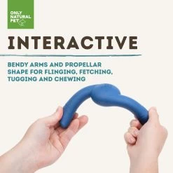 Only Natural Pet Natural Rubber Bond Building Fetch And Tug Dog Toys -Pet Dog Supplies DarkBlueFling FletchInteractiveInfographic
