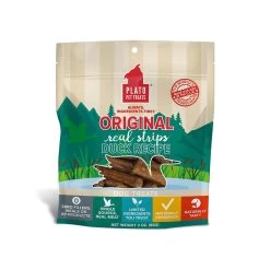 Plato Original Real Strips Meat Bars Soft Treats For Dogs -Pet Dog Supplies Duck Front