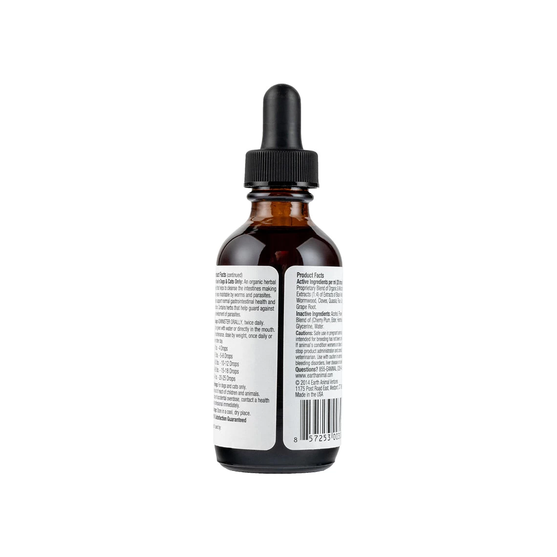 Earth Animal Organic Herbal Remedies No More Worms Tincture For Dogs 2 Earth Animal Organic Herbal Remedies No More Worms Tincture For Dogs - Image 2