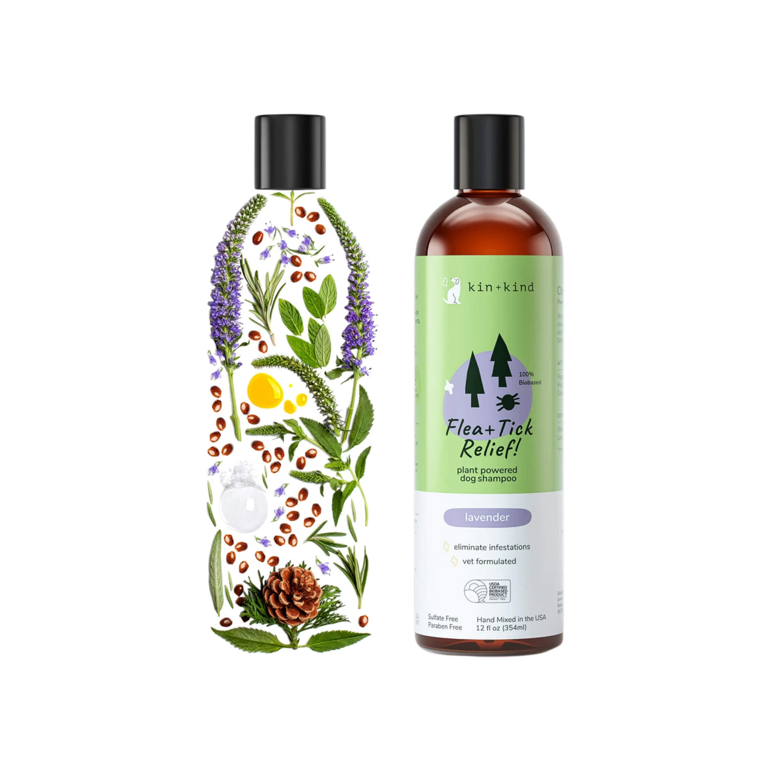 Kin + Kind Flea & Tick Shampoo For Dogs & Cats 2 Kin + Kind Flea & Tick Shampoo For Dogs & Cats - Image 2