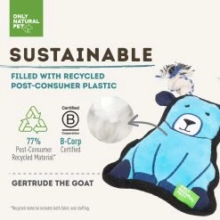 Only Natural Pet Mountain Friends Recycled Plush Dog Toys -Pet Dog Supplies GertrudetheGoatMountainFriendsPlushDogToySustainable