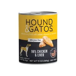 Hound & Gatos Canned Dog Food -Pet Dog Supplies HG DogCan ChickenChickenLiver rgb
