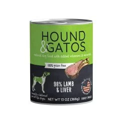Hound & Gatos Canned Dog Food -Pet Dog Supplies HG DogCan Lamb rgb