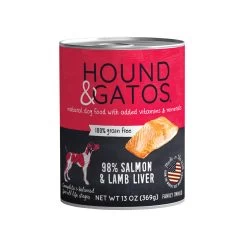 Hound & Gatos Canned Dog Food -Pet Dog Supplies HG DogCan SalmonLambLiver rgb