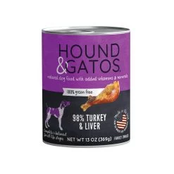 Hound & Gatos Canned Dog Food -Pet Dog Supplies HG DogCan TurkeyTurkeyLiver rgb