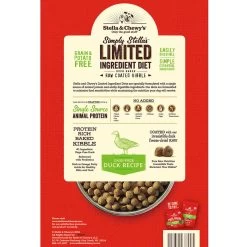 Stella & Chewy's Simply Stella Limited Ingredient Dry Food For Dogs -Pet Dog Supplies LID DUCK 3 5lb Back