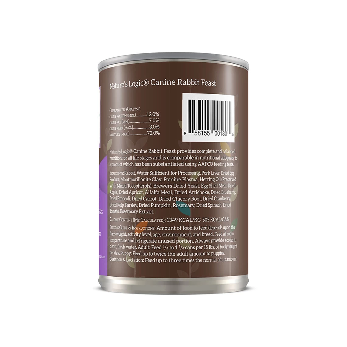 Nature's Logic Canine Rabbit Feast 13.2 Oz Canned Wet Food For Dogs 2 Nature's Logic Canine Rabbit Feast 13.2 Oz Canned Wet Food For Dogs - Image 2