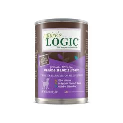Nature's Logic Canine Rabbit Feast 13.2 Oz Canned Wet Food For Dogs