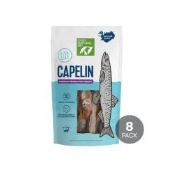 Only Natural Pet Capelin Crunchy Wild Caught Whole Fish Single Ingredient Dog Treats -Pet Dog Supplies ONPCAPELINTREATS8PACK
