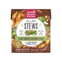 The Honest Kitchen One Pot Stew Dog Wet Food -Pet Dog Supplies OnePotStewSlowCookedChickenStewwithSweetPotato Spinach Apples10.5ozCarton