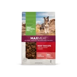 Only Natural Pet MaxMeat Beef Recipe Air-Dried Complete & Balanced Dog Food And Topper -Pet Dog Supplies OnlyNaturalPetMaxMeatComplete BalancedBeefDogFood5.5lbFront