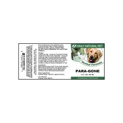 Only Natural Pet Para-Gone Herbal Formula -Pet Dog Supplies Para Gone Label 2 oz