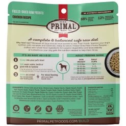 Primal Pet Foods Pronto Freeze-Dried Raw Dog Food -Pet Dog Supplies PrimalPetFoodsProntoFreezeDriedRawDogFoodChicken25ozBackofBag