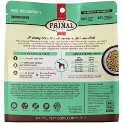 Primal Pet Foods Pronto Freeze-Dried Raw Dog Food -Pet Dog Supplies PrimalPetFoodsProntoFreezeDriedRawDogFoodChicken7ozBackofBag