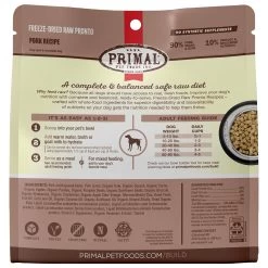 Primal Pet Foods Pronto Freeze-Dried Raw Dog Food -Pet Dog Supplies PrimalPetFoodsProntoFreezeDriedRawDogFoodPork16ozBackofBag