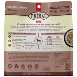 Primal Pet Foods Pronto Freeze-Dried Raw Dog Food -Pet Dog Supplies PrimalPetFoodsProntoFreezeDriedRawDogFoodPork25ozBackofBag