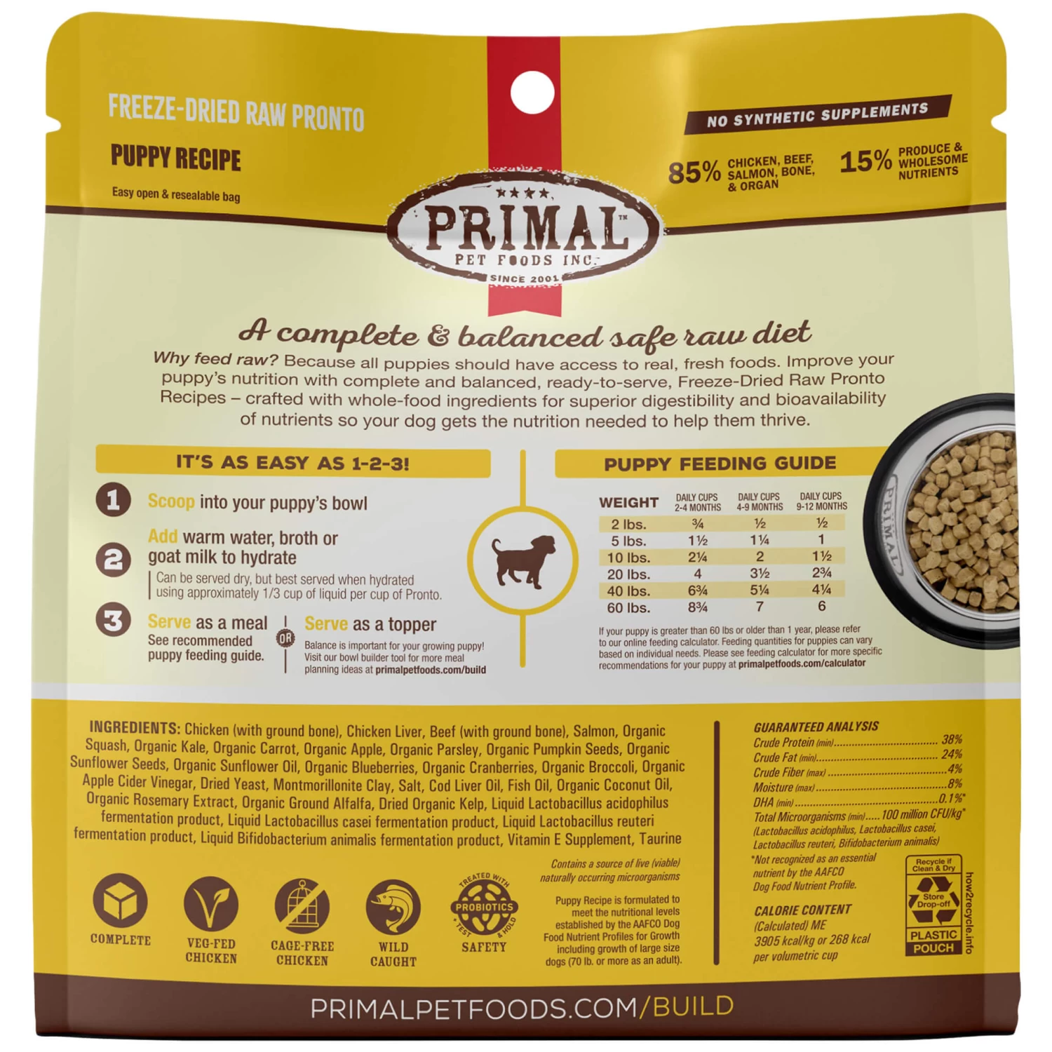 Primal Pet Foods Pronto Freeze-Dried Raw Puppy Food 4 Primal Pet Foods Pronto Freeze-Dried Raw Puppy Food - Image 4