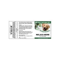Only Natural Pet Relaxi-Herb Herbal Formula -Pet Dog Supplies Relaxi Herb 2 oz Label