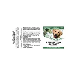 Only Natural Pet Respiratory Support Herbal Formula -Pet Dog Supplies Respiratory Support 2 oz Label