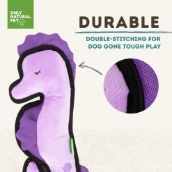 Only Natural Pet Sea Creatures Recycled Plush Dog Toys -Pet Dog Supplies SedgwicktheSeahorseSeaCreaturesPlushDogToyDurable