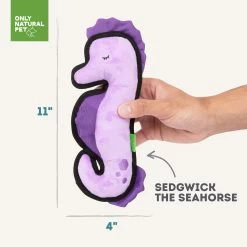 Only Natural Pet Sea Creatures Recycled Plush Dog Toys -Pet Dog Supplies SedgwicktheSeahorseSeaCreaturesPlushDogToySize