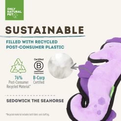 Only Natural Pet Sea Creatures Recycled Plush Dog Toys -Pet Dog Supplies SedgwicktheSeahorseSeaCreaturesPlushDogToySustainable