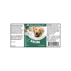 Only Natural Pet Skin Chinese Herbal Blend Itch Formula For Dogs & Cats -Pet Dog Supplies Skin Label
