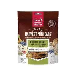 The Honest Kitchen Jerky Harvest Mini Bars 4 Oz Treats For Dogs -Pet Dog Supplies THK HarvestMiniBars Chicken Front