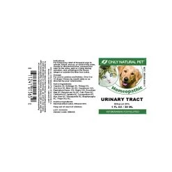 Only Natural Pet Urinary Tract Homeopathic Remedy -Pet Dog Supplies Urinary Tract Homeopathic Label
