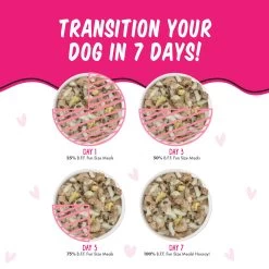 Weruva BFF Best Fido Friend Wet Dog Food -Pet Dog Supplies WeruvaBFFBestFidoFriendWetDogFoodI minLuckwithRice BreastofDuckTransitionInfographic