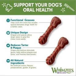 Whimzees Vegetarian Dental Chews For Dogs -Pet Dog Supplies brushzees